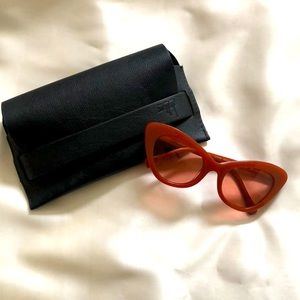 Burnt Orange Cateye Melt Sunglasses